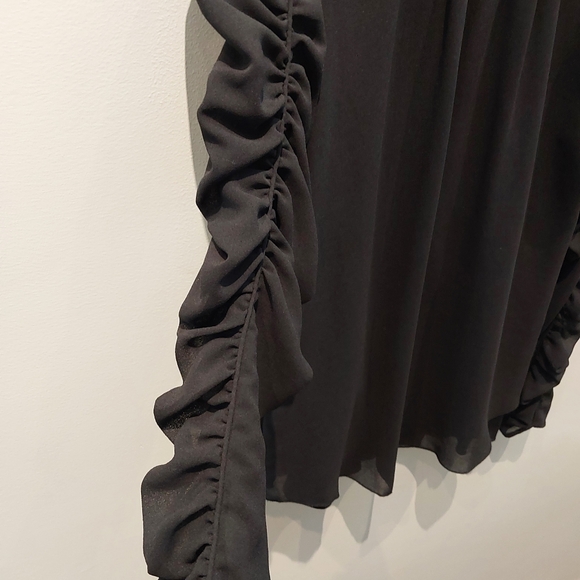 See by Chloe Black Ruched Blouse, Size 38/M - Picture 3 of 6